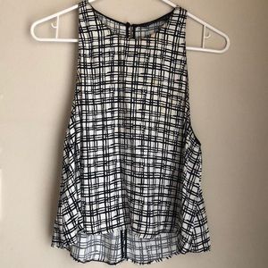 Zara Silky Plaid Blouse